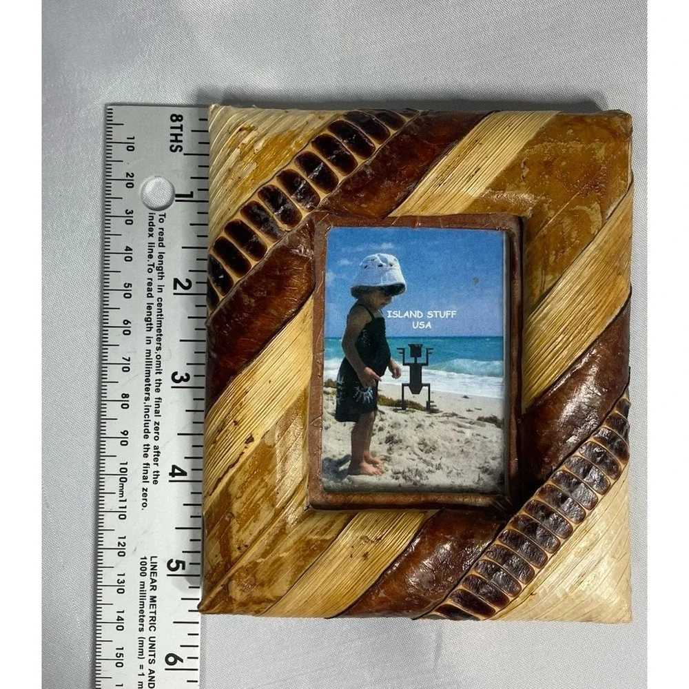 Banana Leaf Picture Frames Rope & Rafia Designs-Set Of 2 - 5